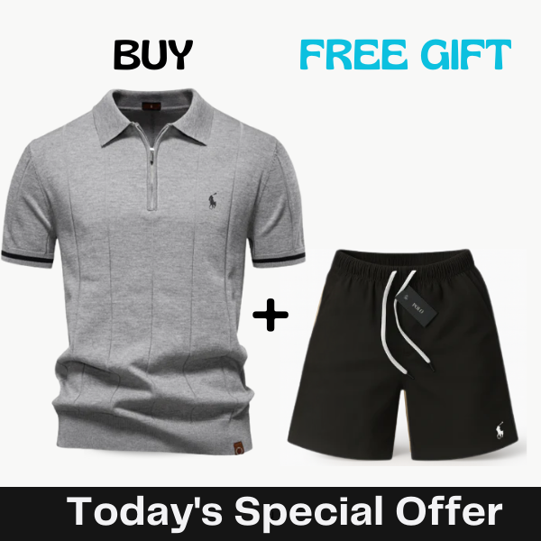 Classic Knit Polo Premium Get Premium Chino Shorts FREE